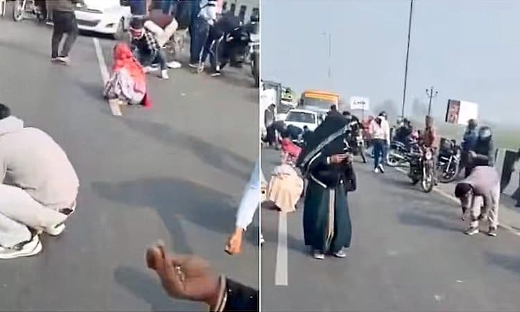 ಹೆದ್ದಾರಿಯಲ್ಲಿ ಬೆಳ್ಳಿ ಬಿದ್ದಿದೆ ಎಂದು ಮುಗಿಬಿದ್ದ ಜನರು; ವಿಡಿಯೋ ವೈರಲ್‌