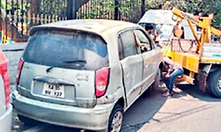 ಜಿಬಿಎ, ಸಂಚಾರ ಪೊಲೀಸರಿಂದ ಟೋಯಿಂಗ್ ಆರಂಭ