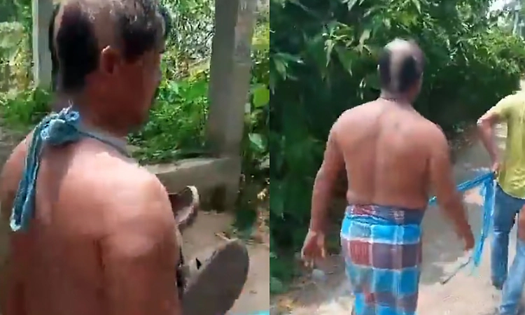 Locals in Bengal's Howrah tonsure TMC leader, garland him with shoes over extortion charge