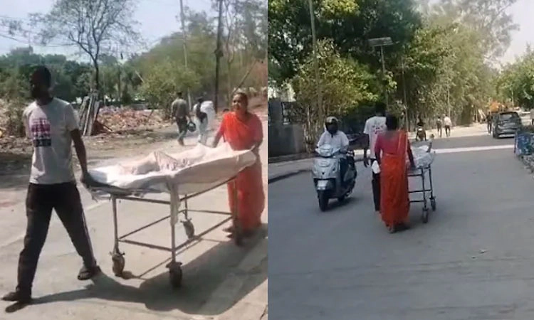 ಮಧ್ಯಪ್ರದೇಶ: ಸ್ಟ್ರೆಚರಲ್ಲೇ ಮಗನನ್ನು ಆಸ್ಪತ್ರೆಗೆ ಕರೆದೊಯ್ದ ಪೋಷಕರು!