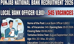 Recruitment: ಪಂಜಾಬ್‌ ನ್ಯಾಶನಲ್‌ ಬ್ಯಾಂಕ್:‌ 500ಕ್ಕೂ ಅಧಿಕ ಹುದ್ದೆಗಳಿಗೆ ಅರ್ಜಿ ಆಹ್ವಾನ