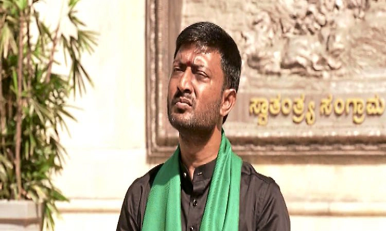 ವಿಧಾನಸೌಧದೆದರು ಜೆಡಿಎಸ್‌ ಶಾಸಕ ಕಂದಕೂರ್‌ ಧರಣಿ