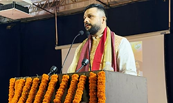 Ajay Purushotham Shetty delivers valedictory address at National Youth Parliament 5.0 at BHU