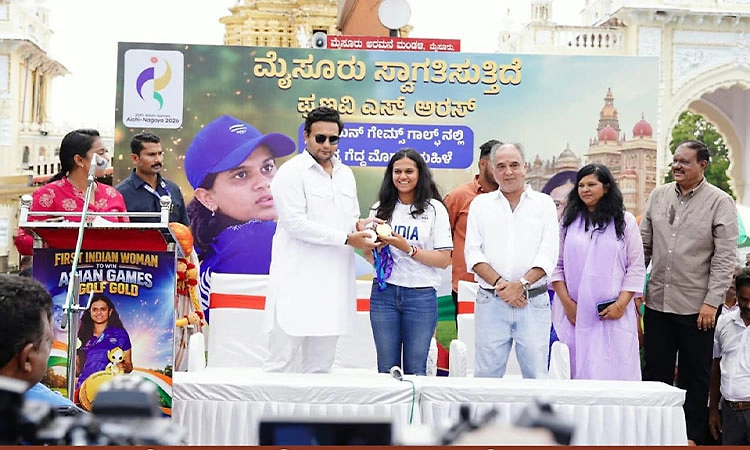 Mysore: ಏಷ್ಯಾಡ್‌ ಚಿನ್ನ ಗೆದ್ದ ಪ್ರಣವಿಗೆ ತವರಿನಲ್ಲಿ ಅದ್ದೂರಿ ಸ್ವಾಗತ