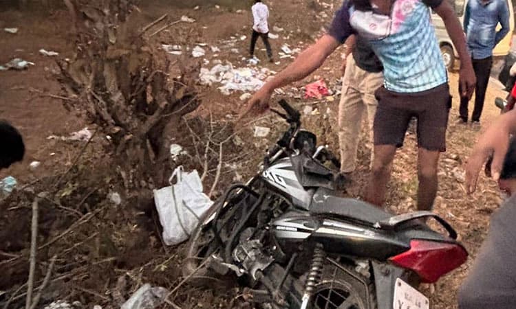 ಶಿವಮೊಗ್ಗ: ಬಸ್  ಟಯರ್ ಬ್ಲಾಸ್ಟ್ ಆಗಿ ಬೈಕ್ ಸವಾರ ಸಾವು