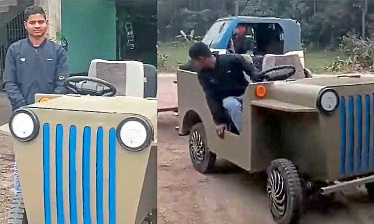 Desi Tesla: 18 ದಿನದಲ್ಲಿ 5 ಆಸನಗಳ ಎಲೆಕ್ಟ್ರಿಕ್ ಜೀಪ್ ನಿರ್ಮಿಸಿದ ಯುವಕ, ಬೆಲೆ ಕೇವಲ 1ಲಕ್ಷ