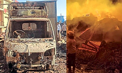 ಕೊಟ್ಟಿಗೆಗೆ ಬೆಂಕಿ: 6 ಹಸುಗಳು ಸಜೀವ ದಹನ