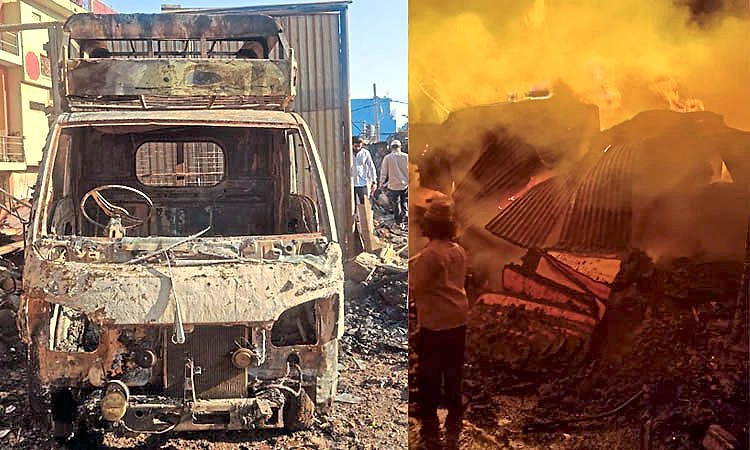 ಕೊಟ್ಟಿಗೆಗೆ ಬೆಂಕಿ: 6 ಹಸುಗಳು ಸಜೀವ ದಹನ