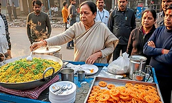 Video: ಬೀದಿ ಬದಿ ತಳ್ಳು ಗಾಡಿಯಲ್ಲಿ ಪೋಹಾ, ಜಿಲೇಬಿ ಮಾರಿದ ಮಾಜಿ ಮುಖ್ಯಮಂತ್ರಿ ಉಮಾ ಭಾರತಿ