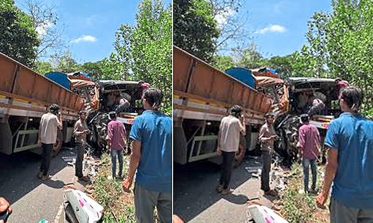 Gurupura; ಕೈಕಂಬ: ಬಸ್-ಲಾರಿ ಢಿಕ್ಕಿ, ಇಬ್ಬರು ಚಾಲಕರಿಗೆ ಗಂಭೀರ ಗಾಯ