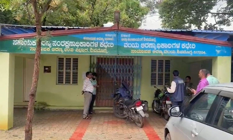Lokayukta raids Shivamogga ACF Kiran Angadi's house and office