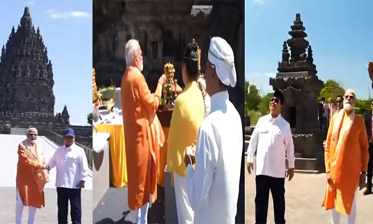 ಇಂಡೋನೇಷ್ಯಾದ 'ಪ್ರಂಬನಾನ್' ಶಿವ ದೇವಾಲಯಕ್ಕೆ ಪ್ರಧಾನಿ ಮೋದಿ,ಅಧ್ಯಕ್ಷ ಪ್ರಬೋವೊ ಭೇಟಿ!