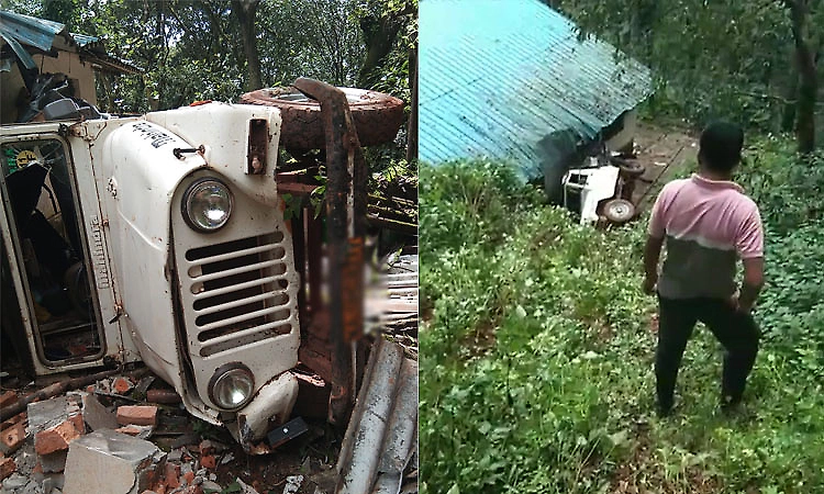 Chikkamagaluru: Tourist jeep plunges 40-feet, driver and three tourists escape