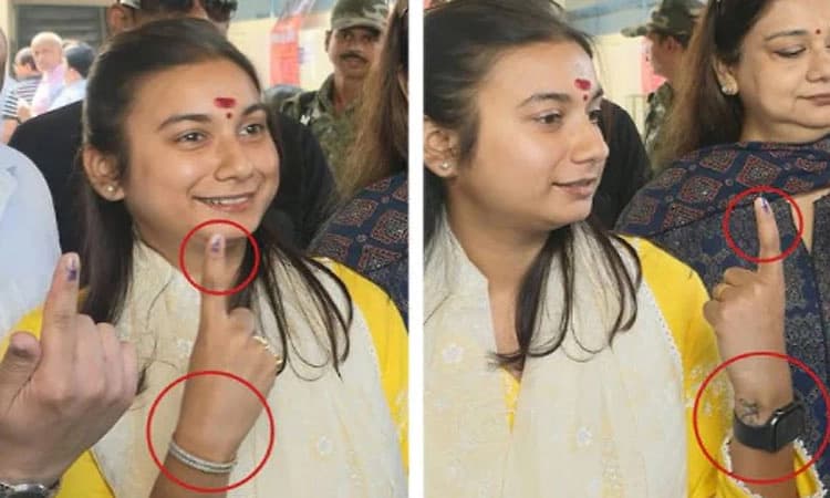 Bihar; ಎರಡು ಬೆರಳುಗಳಿಗೆ ಶಾಯಿ; ಪ್ರಶ್ನೆಗಳನ್ನು ಹುಟ್ಟುಹಾಕಿದ ಎನ್ ಡಿಎ ಸಂಸದೆ!