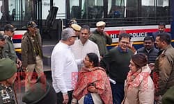 TMC MPs stage protest outside Home Ministry office over raids on I-PAC, detained