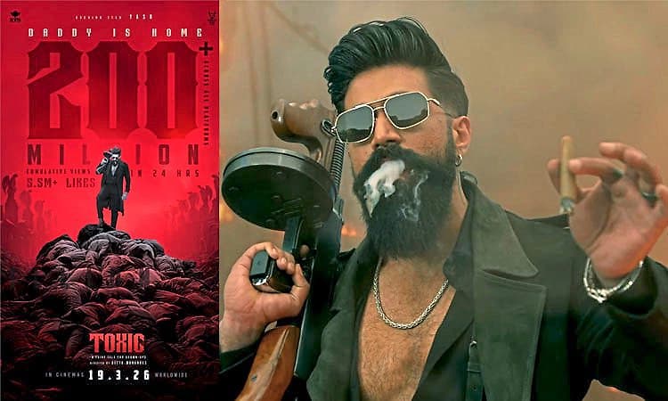 ಪ್ಯಾನ್‌ ಇಂಡಿಯಾ ದಾಖಲೆ ಉಡೀಸ್:24 ಗಂಟೆಯಲ್ಲಿ 200 ಮಿಲಿಯನ್‌ ವೀಕ್ಷಣೆ ಕಂಡ ಟಾಕ್ಸಿಕ್ ಟೀಸರ್