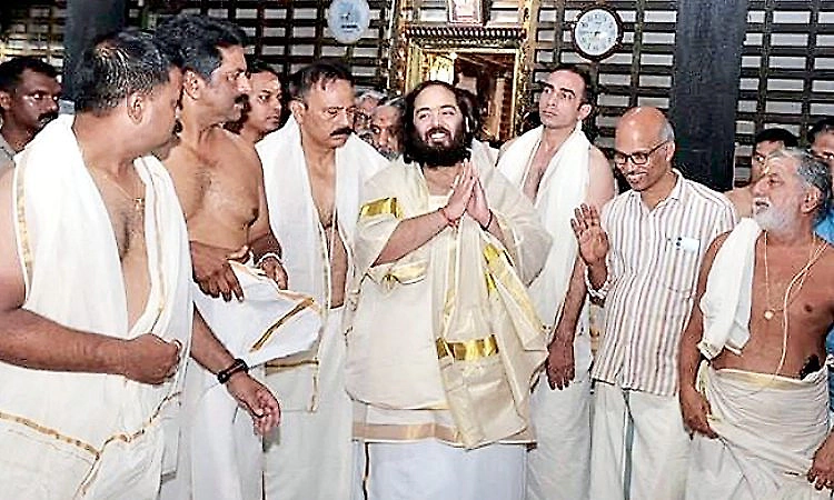 Anant Ambani donates Rs 18 crore to two Kerala temples