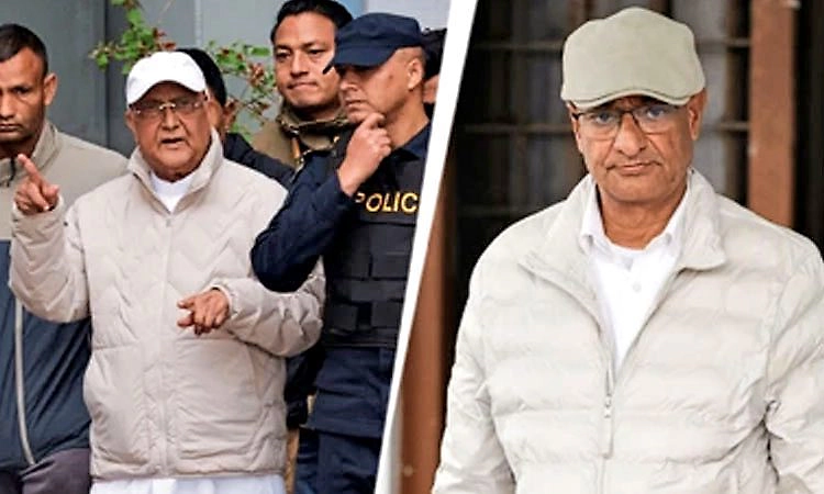 ಬಂಧಿತ ನೇಪಾಳದ ಮಾಜಿ ಪಿಎಂ ಓಲಿ, ಗೃಹ ಸಚಿವ ಲೇಖಕ್‌ಗೆ ಬೇಲ್