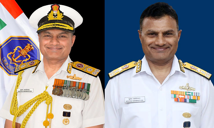 ನೌಕಾಪಡೆ ನೂತನ ಮುಖ್ಯಸ್ಥರಾಗಿ ವೈಸ್‌ ಅಡ್ಮಿರಲ್‌ ಕೃಷ್ಣ ಸ್ವಾಮಿನಾಥನ್‌ ನೇಮಕ 