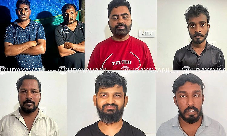 Seven arrested in gambling den raid near Hebri; cash, vehicles seized