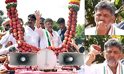 ಕನಕಪುರದಲ್ಲಿ ಕಚ್ಚಿದ ಸೇಬನ್ನು ಬೆಂಬಲಿಗರತ್ತ ಎಸೆದ ಸಿಎಂ ಡಿ.ಕೆ.ಶಿವಕುಮಾರ್; ವ್ಯಾಪಕ ಟೀಕೆ