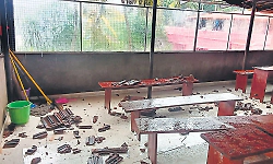 Puttur: School roof tiles blown away during class as rain and strong winds