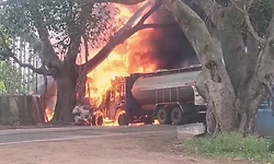Two tankers gutted after petrol-laden vehicle catches fire near Bengaluru
