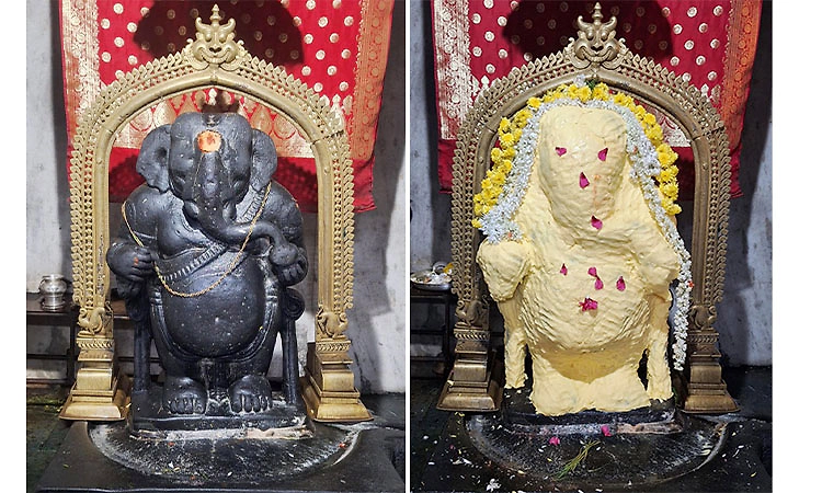 Honnavar: ಇಡಗುಂಜಿ ಗಣಪನಿಗೆ ಬೆಣ್ಣೆಯ ಅಲಂಕಾರ ಸೇವೆ