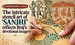 Indigenous canvas: The intricate stencil art of ‘Sanjhi’ reflects Braj’s devotional imagery