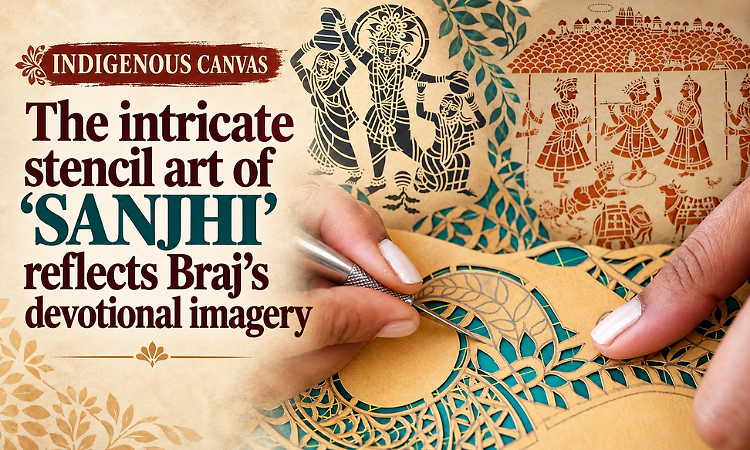 Indigenous canvas: The intricate stencil art of ‘Sanjhi’ reflects Braj’s devotional imagery