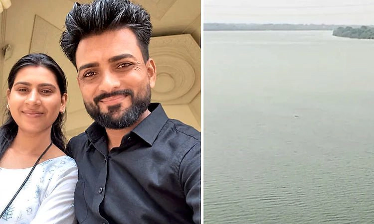 ಕಾಲಿಗೆ ಸರಪಳಿಯಿಂದ ಬಿಗಿದ ಸ್ಥಿತಿಯಲ್ಲಿ ನವವಿವಾಹಿತ ದಂಪತಿಯ ಮೃತದೇಹ ನದಿಯಲ್ಲಿ ಪತ್ತೆ