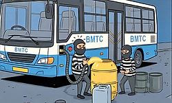 ಬಿಎಂಟಿಸಿ ಬಸ್‌ನಲ್ಲಿ 120 ಲೀಟರ್‌ ಡಿಸೇಲ್‌ ಕಳವು