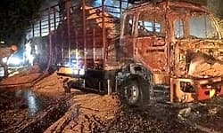 Belthangady: ಚಾರ್ಮಾಡಿ ಘಾಟ್: ಬೆಂಕಿ ಕಾಣಿಸಿ ಲಾರಿ ಭಸ್ಮ