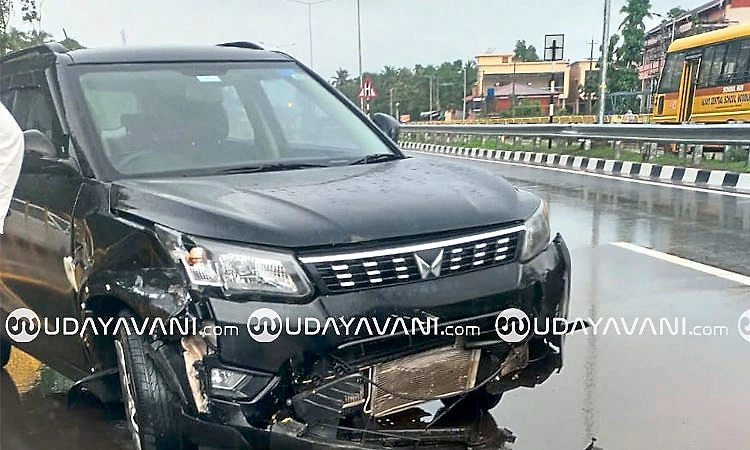 Moodbidri: ಚಾಲಕನ ನಿಯಂತ್ರಣ ತಪ್ಪಿ ಡಿವೈಡರ್‌ ಗೆ ಡಿಕ್ಕಿ ಹೊಡೆದ ಕಾರು