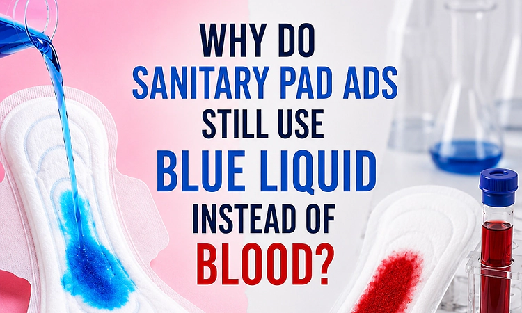 The mystery of the blue liquid: Why do sanitary pad ads still use blue liquid instead of blood?