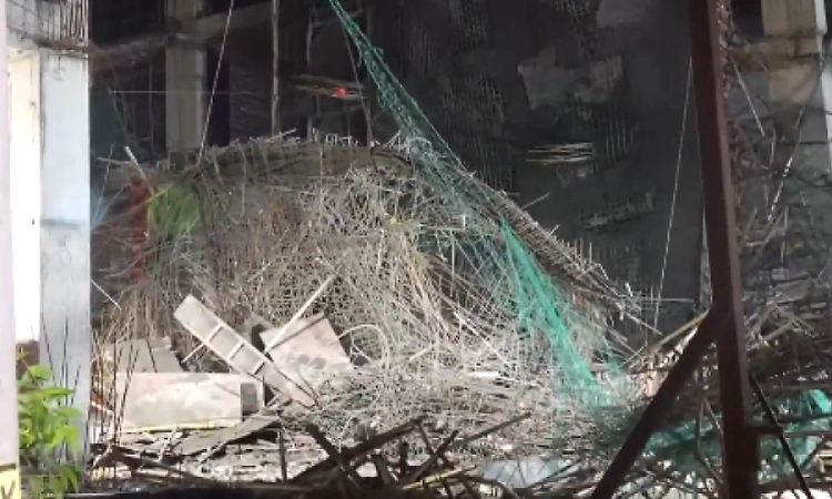 15 workers rescued, 12 hospitalised after iron slab collapses at construction site in Gandhinagar