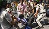 CJP protest: Stone pelting at police personnel near Akashwani Bhawan; 2 cops injured