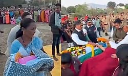 ಪತಿ ಸಾವಿನ ವೇಳೆ ಮಗು ಜನನ- ಶಿಶು ಜತೆ ಸ್ಟ್ರೆಚರ್‌ನಲ್ಲಿ ಬಂದು ಅಂತಿಮ ದರ್ಶನ ಪಡೆದ ಪತ್ನಿ 