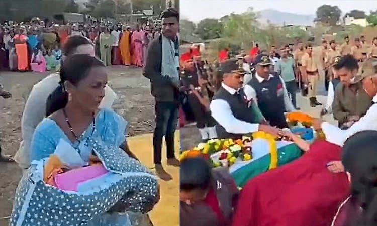 ಪತಿ ಸಾವಿನ ವೇಳೆ ಮಗು ಜನನ- ಶಿಶು ಜತೆ ಸ್ಟ್ರೆಚರ್‌ನಲ್ಲಿ ಬಂದು ಅಂತಿಮ ದರ್ಶನ ಪಡೆದ ಪತ್ನಿ 