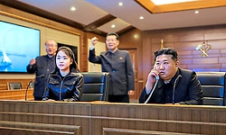 North Korean leader Kim Jong Un watches missile launch with his daughter