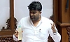 K C Valley Project: JD(S) MLA shows bottle with discoloured water in K'taka Assembly