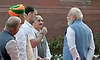 Rare moment as PM Modi and Rahul Gandhi interact in Parliament, video goes viral