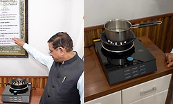 ಎಲ್‌ಪಿಜಿ ಮಾದರಿ ಉರಿಯುವ ವಿದ್ಯುತ್ ಸ್ಟೌ ವೀಕ್ಷಿಸಿದ ಪ್ರಹ್ಲಾದ ಜೋಶಿ