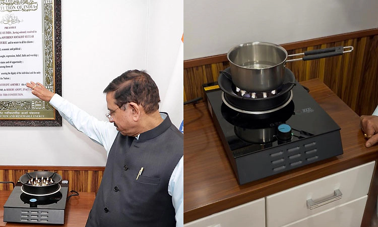 ಎಲ್‌ಪಿಜಿ ಮಾದರಿ ಉರಿಯುವ ವಿದ್ಯುತ್ ಸ್ಟೌ ವೀಕ್ಷಿಸಿದ ಪ್ರಹ್ಲಾದ ಜೋಶಿ