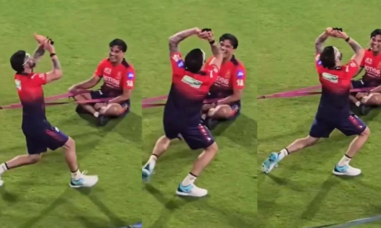 ಕ್ರೀಡಾಂಗಣದಲ್ಲಿ ವಿರಾಟ್ ಕೊಹ್ಲಿ ನಾಗಿನ್ ಡ್ಯಾನ್ಸ್: ವಿಡಿಯೋ ವೈರಲ್