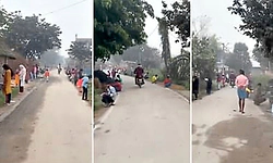 ಶಾಲೆಯೂ ಇಲ್ಲ, ಡೆಸ್ಕ್‌ ಬೆಂಚುಗಳೂ ಇಲ್ಲ: ರಸ್ತೆ ಬದಿಯಲ್ಲೇ ಪರೀಕ್ಷೆ ಬರೆದ ವಿದ್ಯಾರ್ಥಿಗಳು!