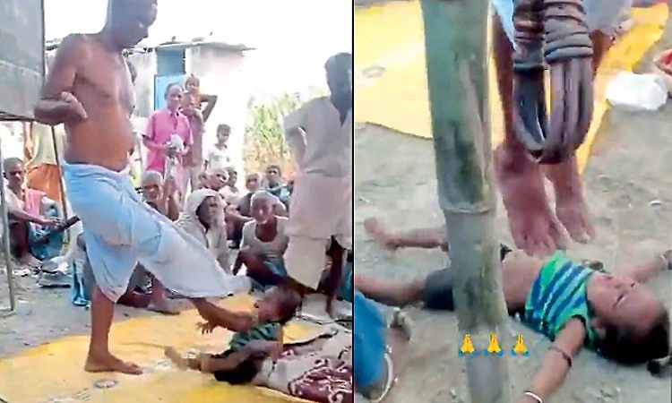 Video:ದೆವ್ವ ಬಿಡಿಸುವ ನೆಪದಲ್ಲಿ ಮಗುವಿನ ಮೇಲೆ ಹ*ಲ್ಲೆ; ಎದೆಯ ಮೇಲೆ ಕಾಲಿಟ್ಟು ತುಳಿದ ವೃದ್ಧ!