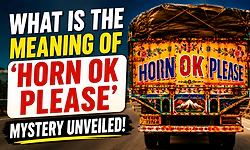 What is the meaning of famous slogan 'Horn OK Please' written behind Indian trucks? Mystery unveiled