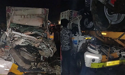 Two killed after Bolero crashes into truck on NH-48 in Tumakuru