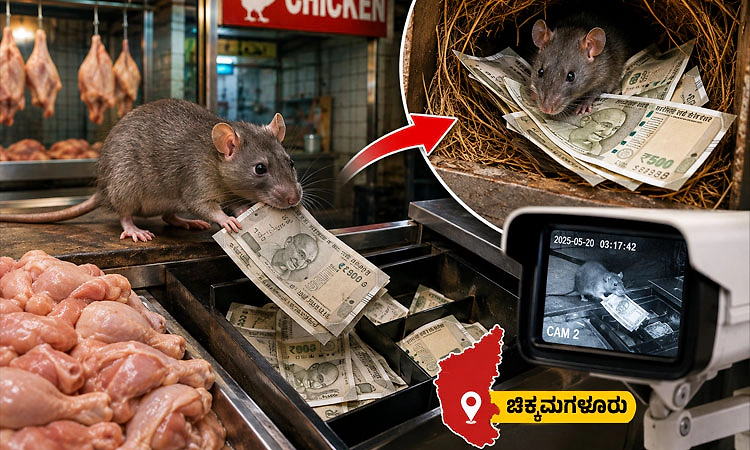 Chikkamagaluru: ಚಿಕನ್‌ ಅಂಗಡಿಯಿಂದ ನೋಟು ಕದ್ದು ಗೂಡಿನಲ್ಲಿ ಇಟ್ಟಿದ್ದ ಇಲಿ!
